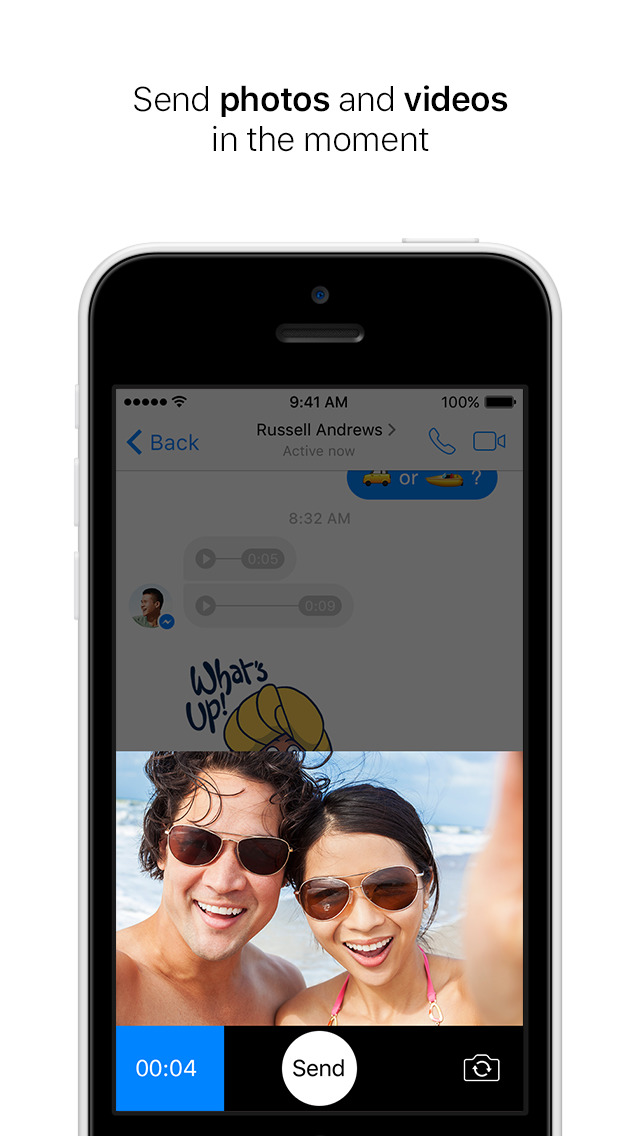 Screenshots of Facebook Messenger for iPhone