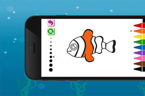 Sea Animal Coloring Book - Underwater sea animals coloring game for kids, toddlers and preschoolers screenshot 3