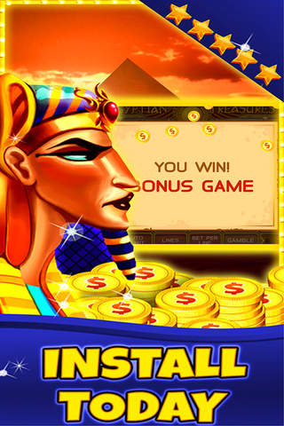 777 Casino Slots: Egyptian Treasures Pharaoh HD! screenshot 3