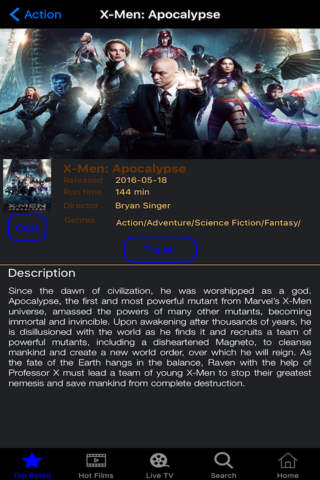 Movie HD Free - Play Movie & Television Preview Show Trailer screenshot 2
