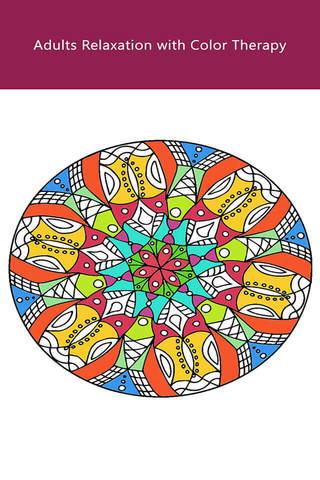 Best Mandala Coloring Book - Free Fun Coloring Pages for Adults Relaxation Anxiety Stress Relief Color Therapy screenshot 2