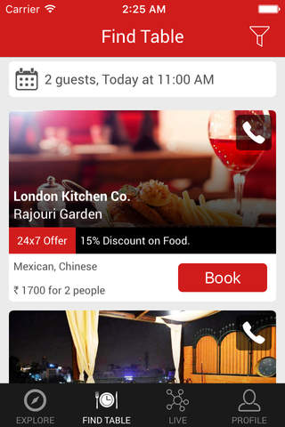 24x7Table - Restaurant Reservation screenshot 2