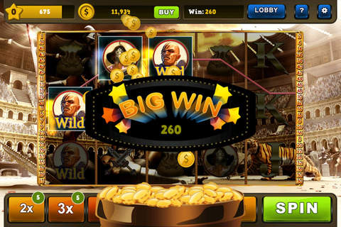 Warrior of Rome Jackpot - The Best Progressive Casino Slot! Play Offline Free screenshot 3