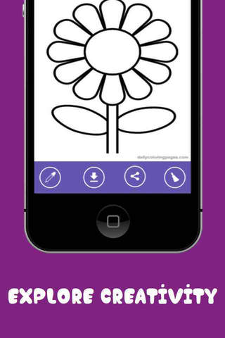 Flower Coloring Pages - Free flowers coloring book for kids and adult screenshot 3
