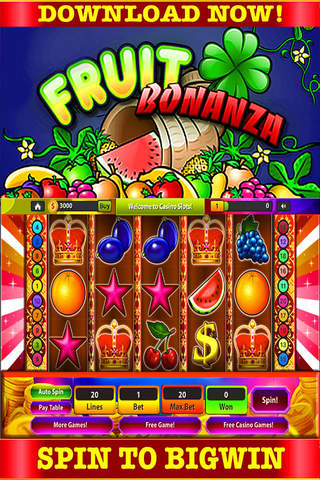 Las Vegas: Casino Party Of Fruit Slots Machines Free!! screenshot 3