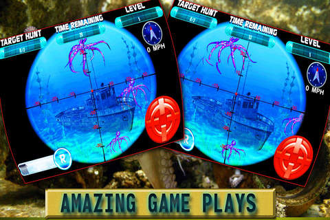 Underwater Octopus Sniper Shooting - 2016 Wild Deep Sea Octopus Hunting Adventure screenshot 3