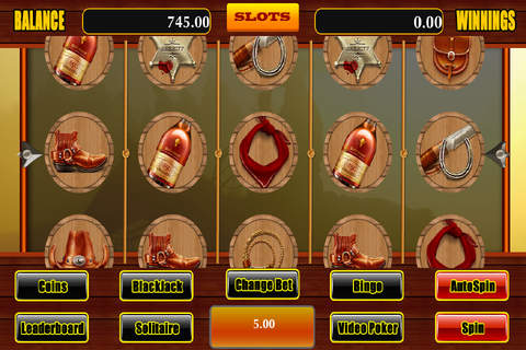 Vegas Hot Cowboy Western Casino Free - Slots, Bingo & Blackjack Deluxe screenshot 3