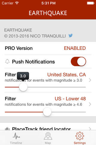 Earthquake - alerts and map screenshot 3