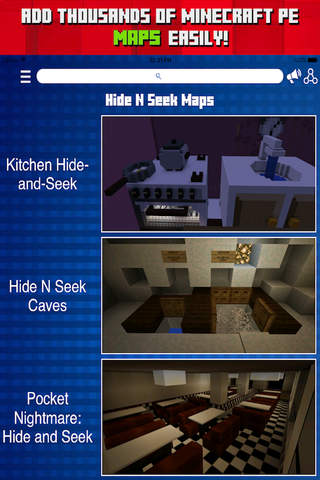 Hide and Seek MAPS for MINECRAFT PE ( Pocket Edition ) - Download The Best Maps Now ( Free ) screenshot 2