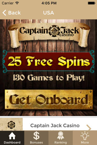 Captain Jack Casino best online games and bonus reviews screenshot 2