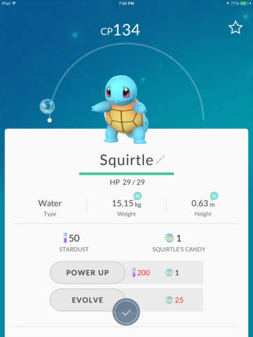 Screenshots of Pokémon GO for iPad