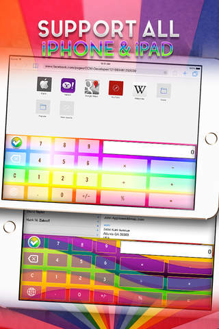 Calculator – Rainbow : Custom Calculator & Wallpaper Keyboard Themes Designs Style Skin Color screenshot 2
