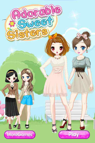 Adorable Sweet Sisters - Fashion Barbie Princess Doll Dress Up Salon, Girl Funny Free Games screenshot 2