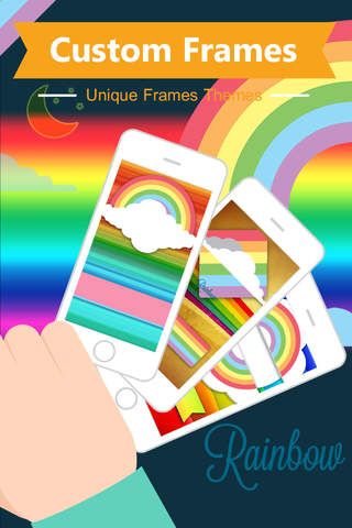 Clock Rainbow Alarm : Music Wake Up Wallpapers , Frames and Quotes Maker For Free screenshot 2