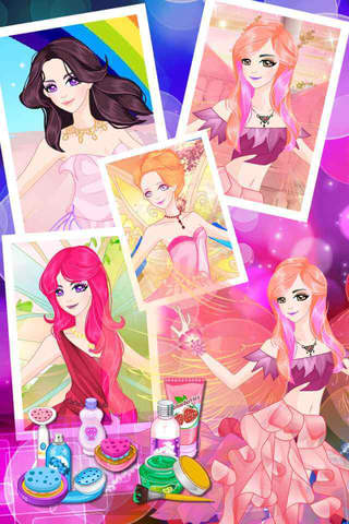 蝴蝶精灵 - 女孩子们的美容、化妆、打扮、换装沙龙小游戏免费 screenshot 4
