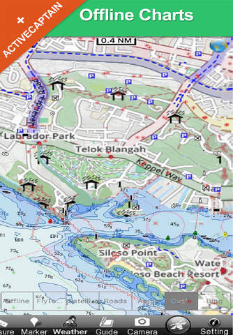 Singapore - GPS charts offline maps Navigator screenshot 2