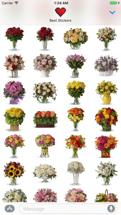 100+ Different Bouquets of Roses Flowers Stickers screenshot 4