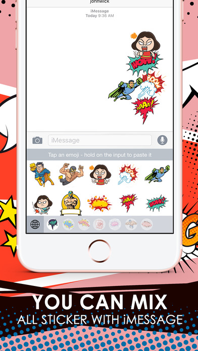 Cartoon Comics Stickers Keyboard Themes ChatStick screenshot 3