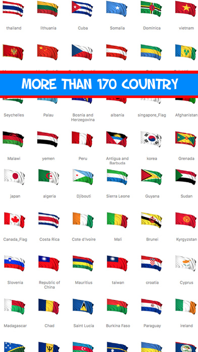 Flags Stickers of the World Countries all 3d Emoji screenshot 4