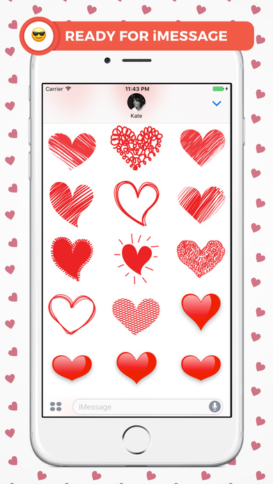Hearts Stickers for iMessage screenshot 3