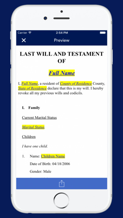 myWILL Last Will & Testament screenshot 3