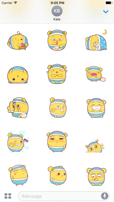 Shiro Hamster animated stickers screenshot 2