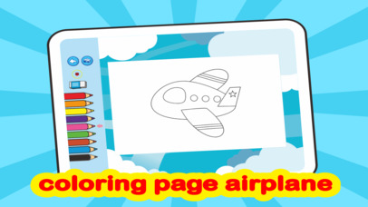 coloring page airplane creativity for kids screenshot 2