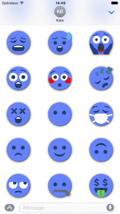 BLUE Emoji • Stickers screenshot 2