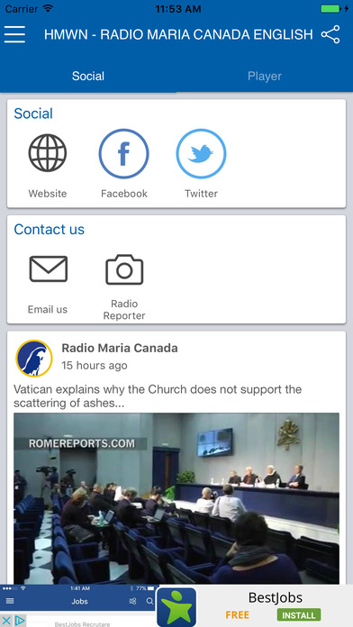 Radio Maria Canada screenshot 2