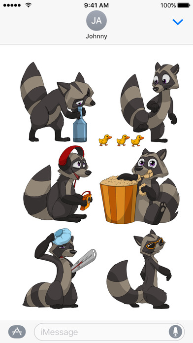 Mad Raccoons Stickers for iMessage screenshot 2