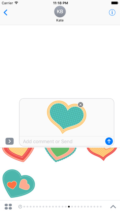 Hand Drawn Paper Heart Stickers screenshot 2