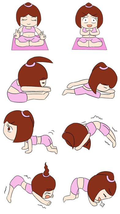 Yoga Girls Stickers - for iMessage screenshot 4