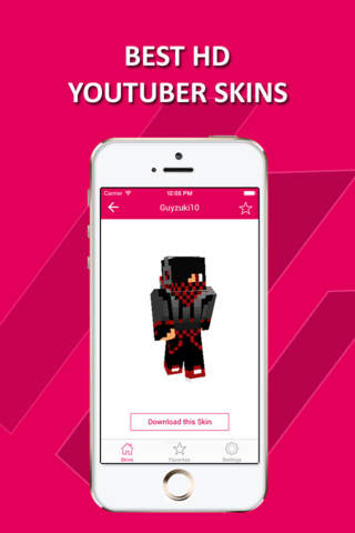 HD Youtuber Skins - Best Skins for Minecraft PE screenshot 2