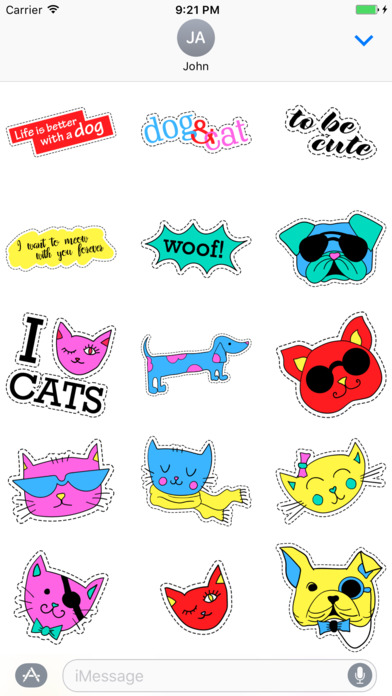 Cats and dogs Stickers screenshot 2