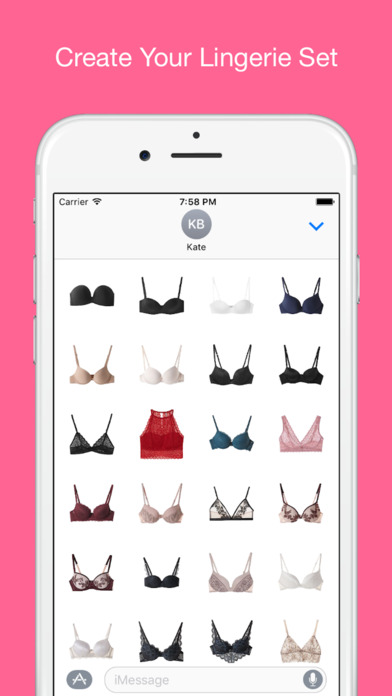 Sexy Lingerie - 120+ Glamour Stickers for iMessage screenshot 2
