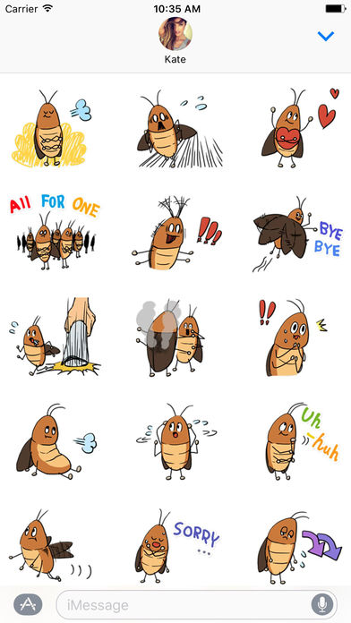 Funny Cockroach Expressions - Stickers screenshot 2