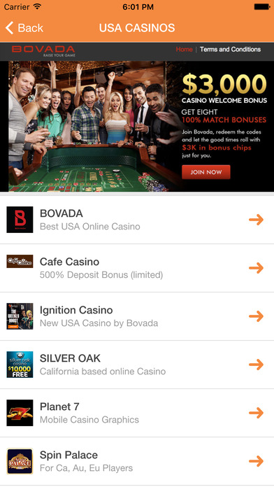 Cash Casino US & Worldwide Casino Directory Guide screenshot 3
