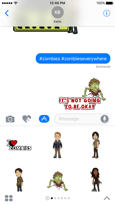 Zombie Stickers for iMessage screenshot 4