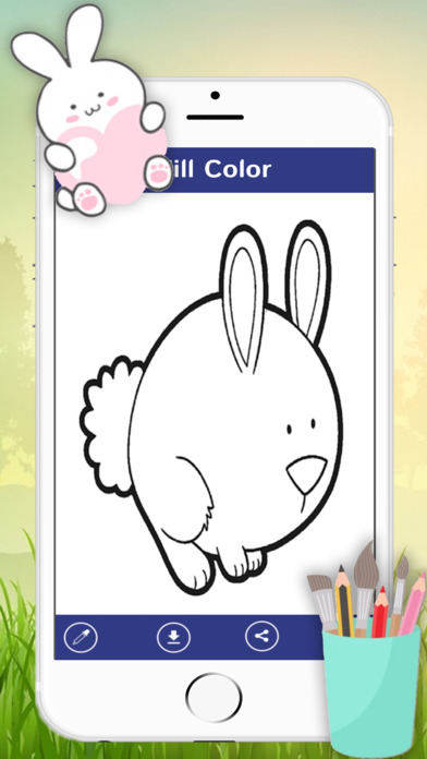Cute Bunny Coloring Painting Book for kid screenshot 4