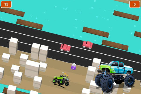 Smashy Truck on Road : 3D Jetski Endless Arcade Hopper Game ! screenshot 3