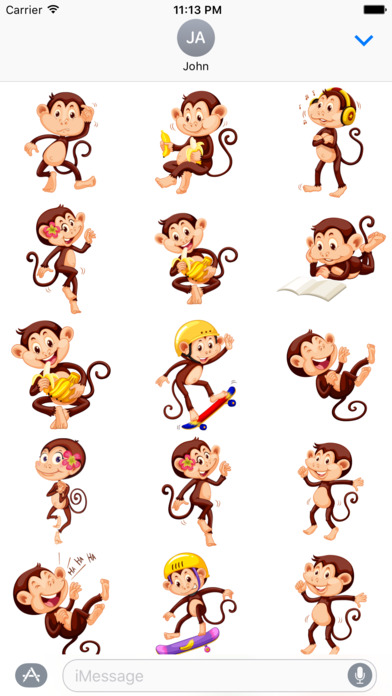 Cute Monkey Emoji Pro #1 screenshot 2