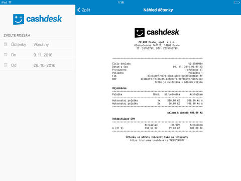 Pokladna CashDesk screenshot 4