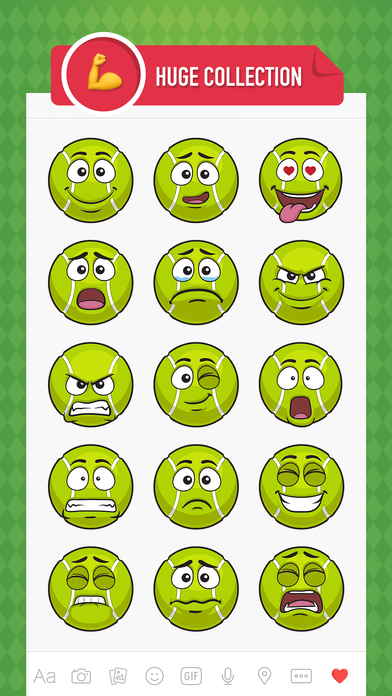TennisMoji - tennis emoji & stickers keyboard app screenshot 2