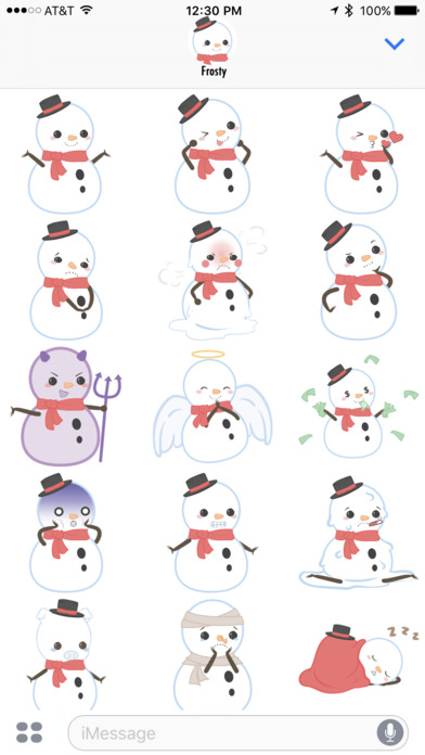 Winter Snowman Stickers screenshot 2