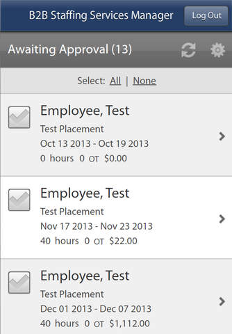 B2B Staffing Mobile Timekeeping App screenshot 2