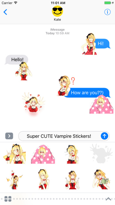 Cute Vampire! New Stickers! screenshot 2