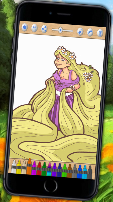 Paint Princess Rapunzel – Magical Coloring Book screenshot 3