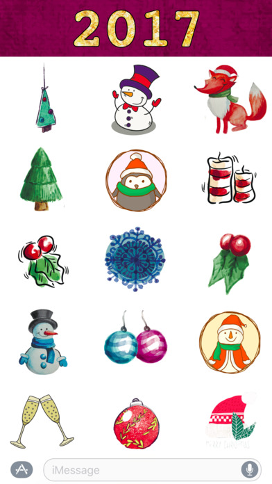Merry Christmas & Happy New Year - Retro Stickers screenshot 4