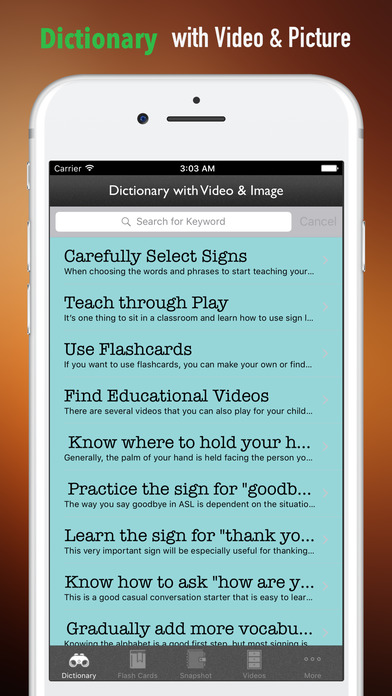 Sign Language Terms—Flashcards and Study Guide screenshot 4