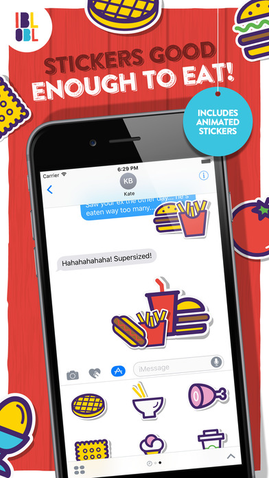 Ibbleobble Food Stickers for iMessage screenshot 2